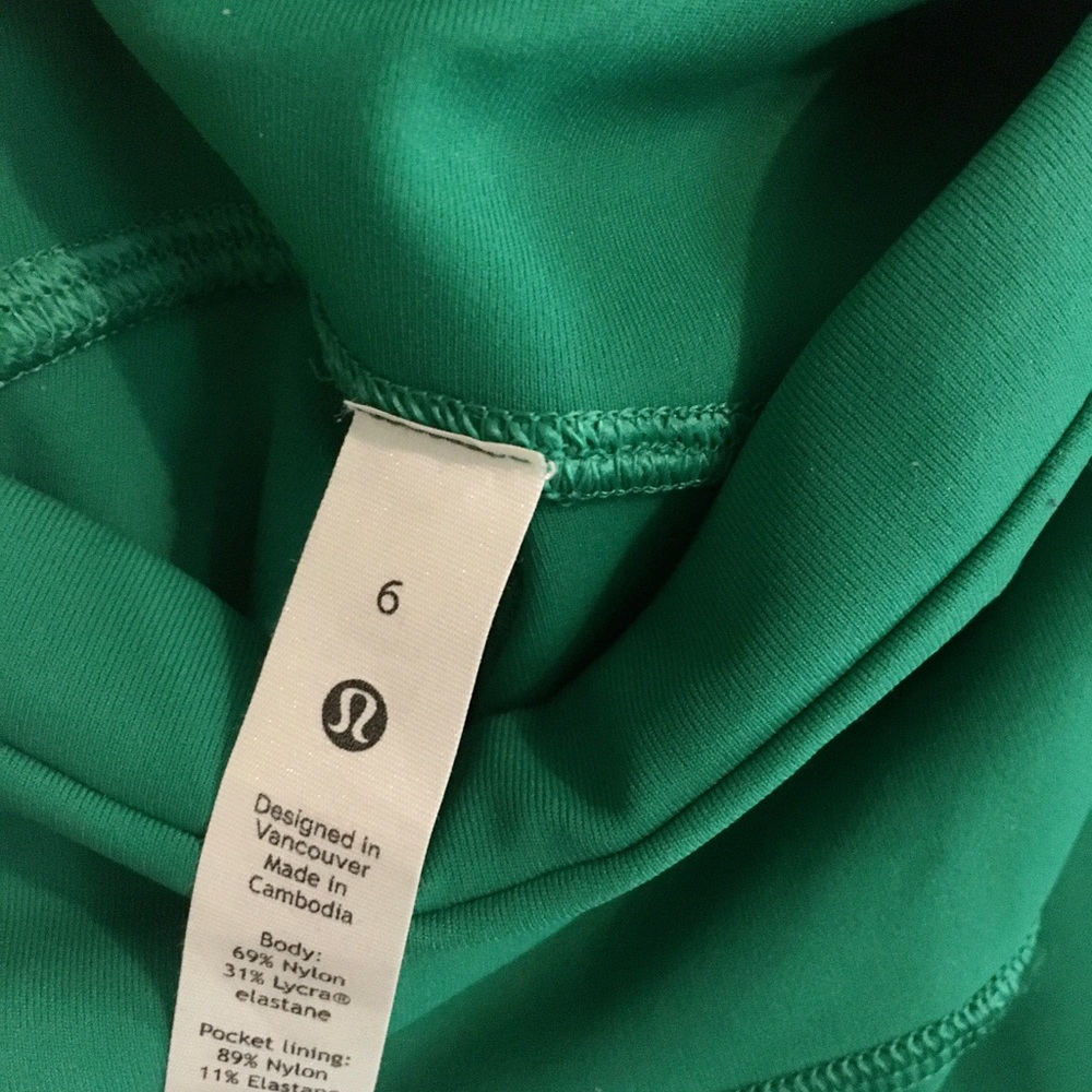 Lululemon Size 6 Green Leggings